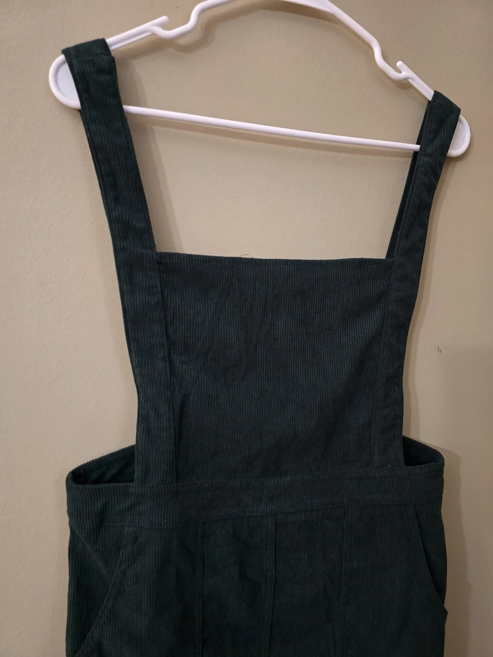 Lulu's Forest Green Corduroy Pinafore Dress Size L
